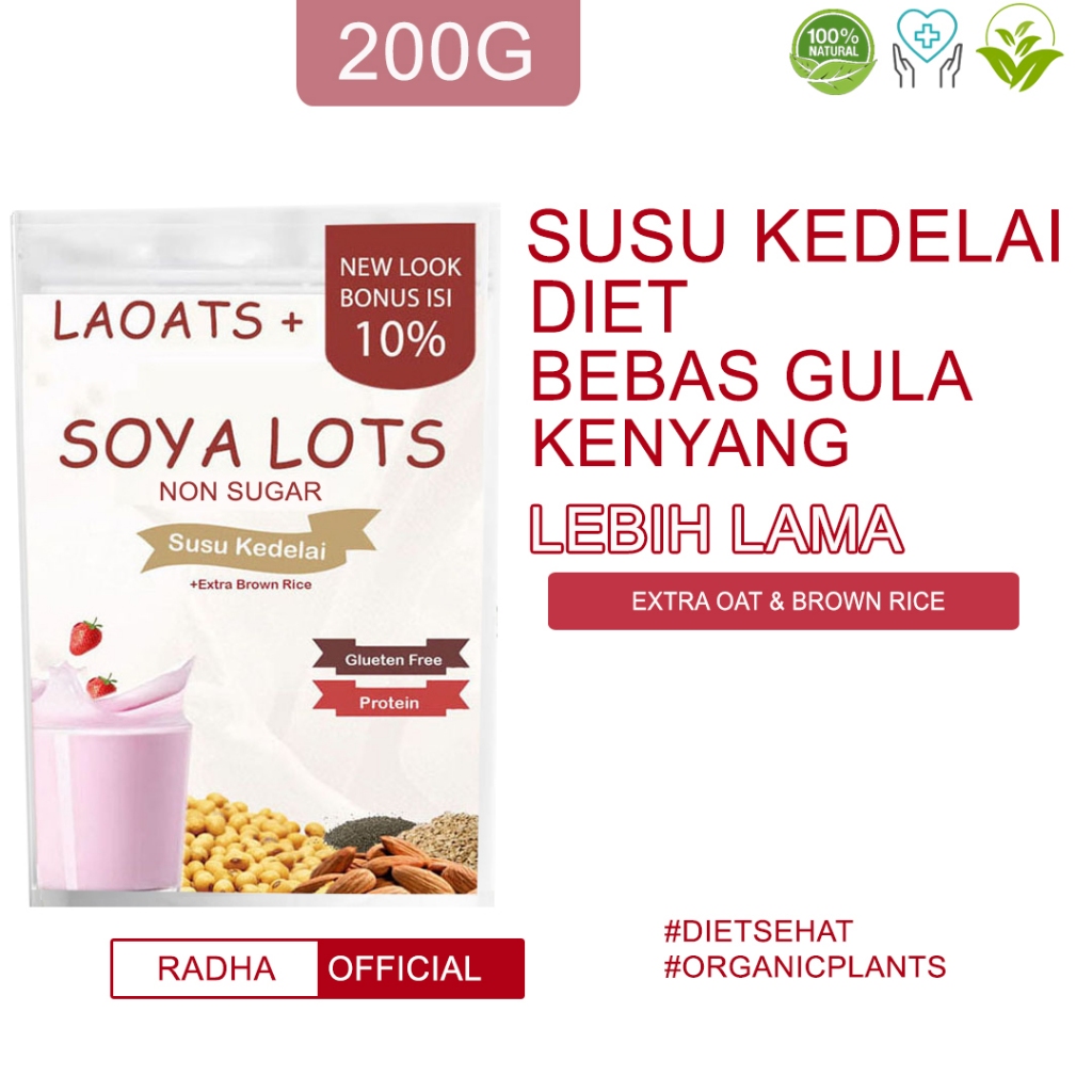 

Susu Kedelai Bubuk Protein Oat Milk Soya Milk Susu Low Fat Rendah Lemak Untuk Diet Non Sugar Laoats