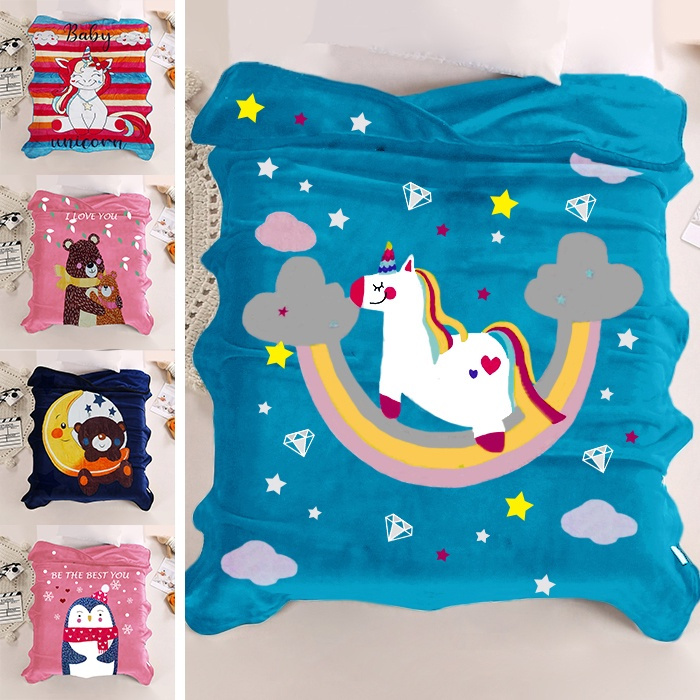 Selimut Bulu Selimut Dewasa Selimut Karakter Selimut Anak Perempuan Ukuran 100 x 140 CM