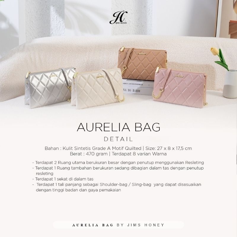 JIMS HONEY Tas Selempang Wanita - Kecil - Simple - Pesta - Rantai AURELIA BAG