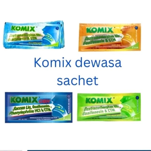 

KOMIX SIRUP DEWASA BATUK PILEK JUAL SACHET @ 7 ML RASA JAHE / 10 SACHET