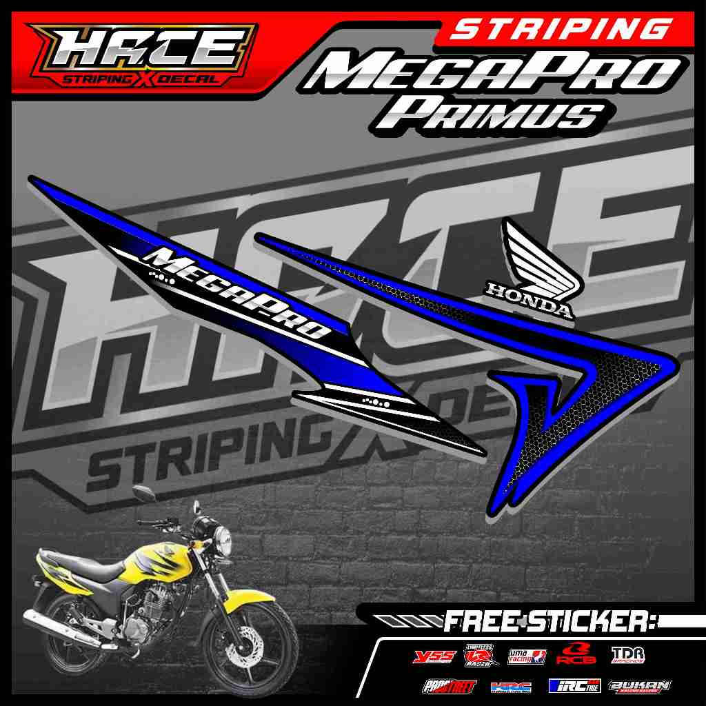 159 STRIPING STICKER HONDA MEGAPRO PRIMUS - STRIPING HONDA MEGAPRO PRIMUS