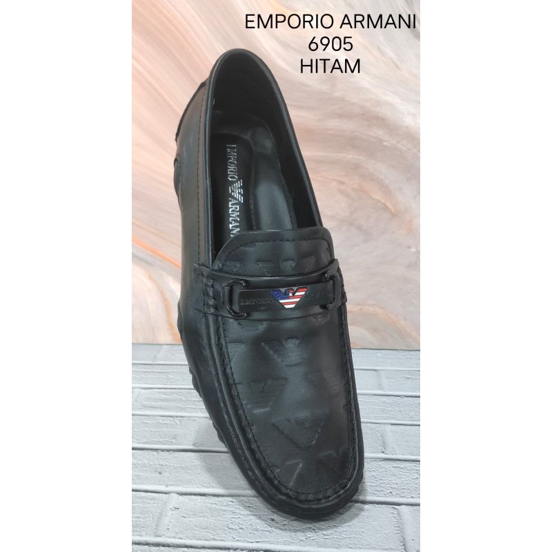 sepatu pria, sepatu cowok, casual dan formal bahan kulit EMPORIO ARMANI