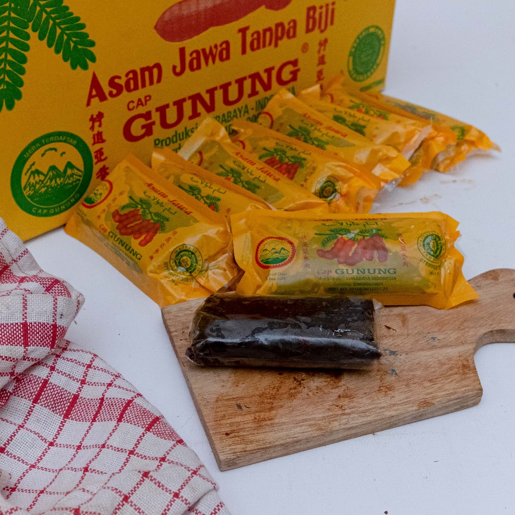 

ASAM JAWA ASAM TANPA BIJI ASAM DAGING CAP GUNUNG 75GR