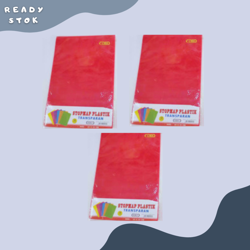 

Map L Merah kiky / Stopmap Plastik Transparan (PACK)