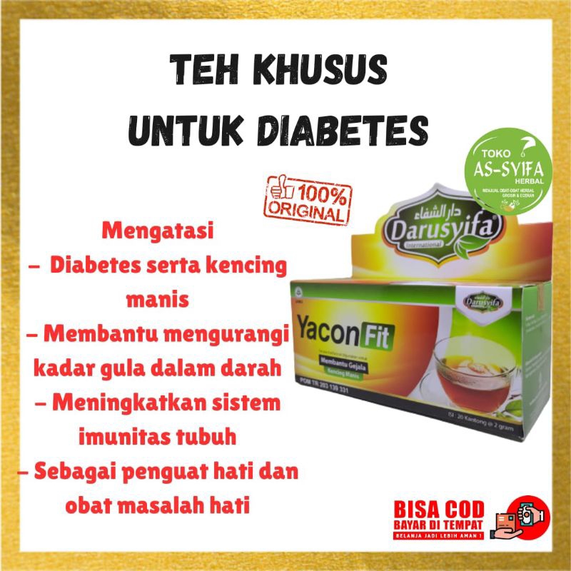 

Teh Celup Yakon Fit Darusyifa Teh Celup Yaconfit Diabetes Original Herbal