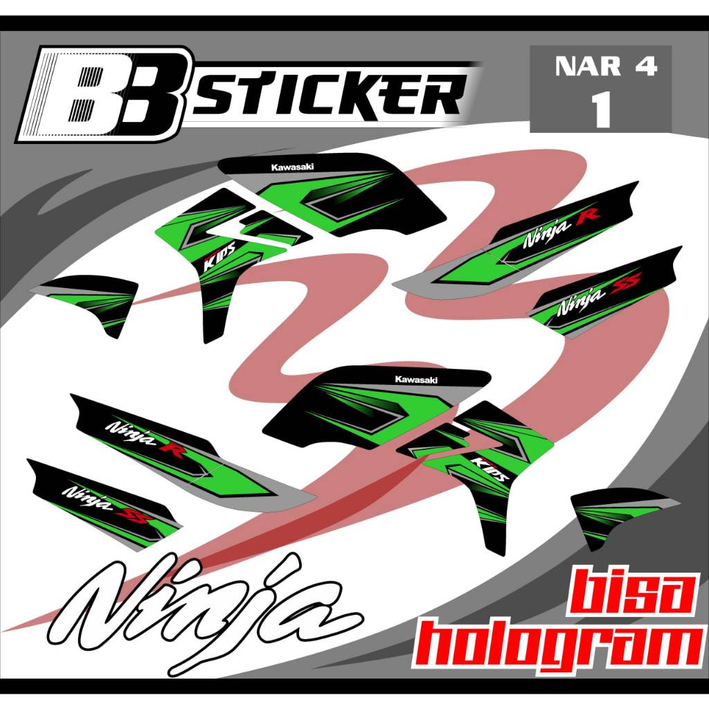 STRIPING PREMIUM Kawasaki Ninja R Ninja SS BISA HOLOGRAM List Sticker Variasi Nar 4