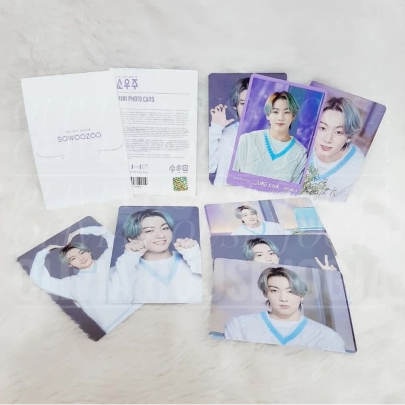 Photocard Jungkook BTS Sowoozoo Putih Mini Photocard BTS 2021 Muster Sowoozoo Jungkook Putih