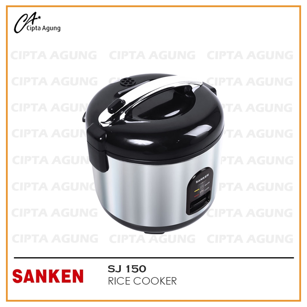 Ay00 SANKEN RICE COOKER 1.2 LITER SJ-150 / SJ 150 STAINLESS STEEL