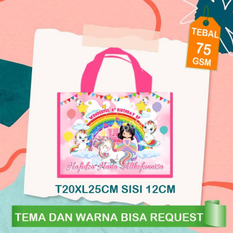 

Tas ultah unicorn/tas souvenir unicorn/goodie bag unicorn