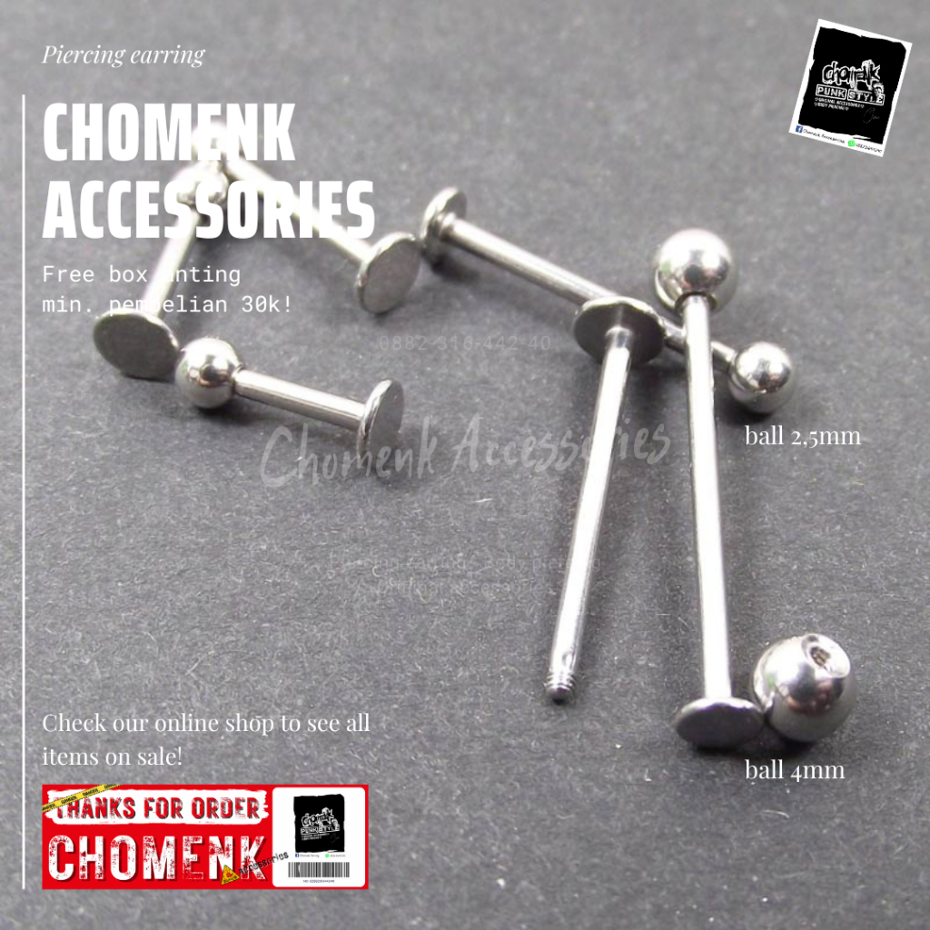 ANTING TINDIK PRIA HELIX BARBEL KERUCUT ANTING TINDIK KERUCUT ANTING TITAN ANTING TINDIK PRIA HELIX 