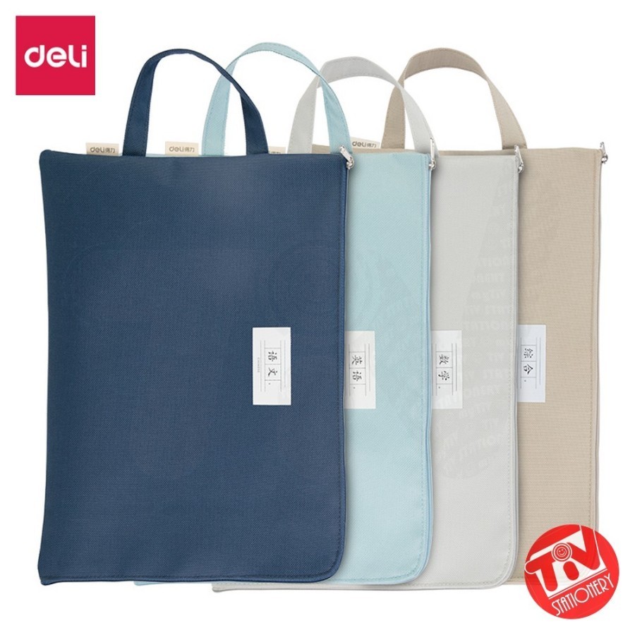 

Tas Dokumen Kain Multifungsi Deli 72468 Zipper File Bag A4 (34 x 24cm)