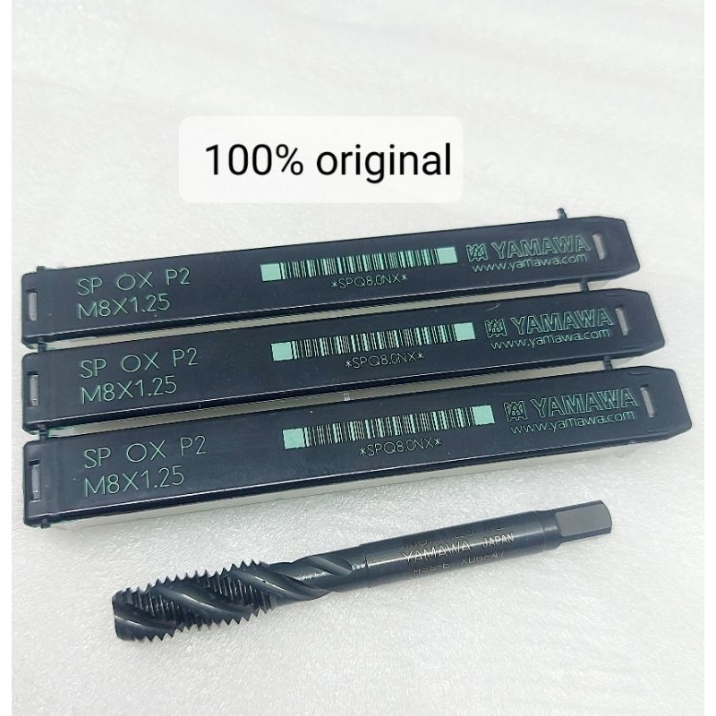 Tap M8×1,25 SP Yamawa ,TAP SPIRAL M8×1.25 YAMAWA /TAP MESIN M8 . HAND TAP M8