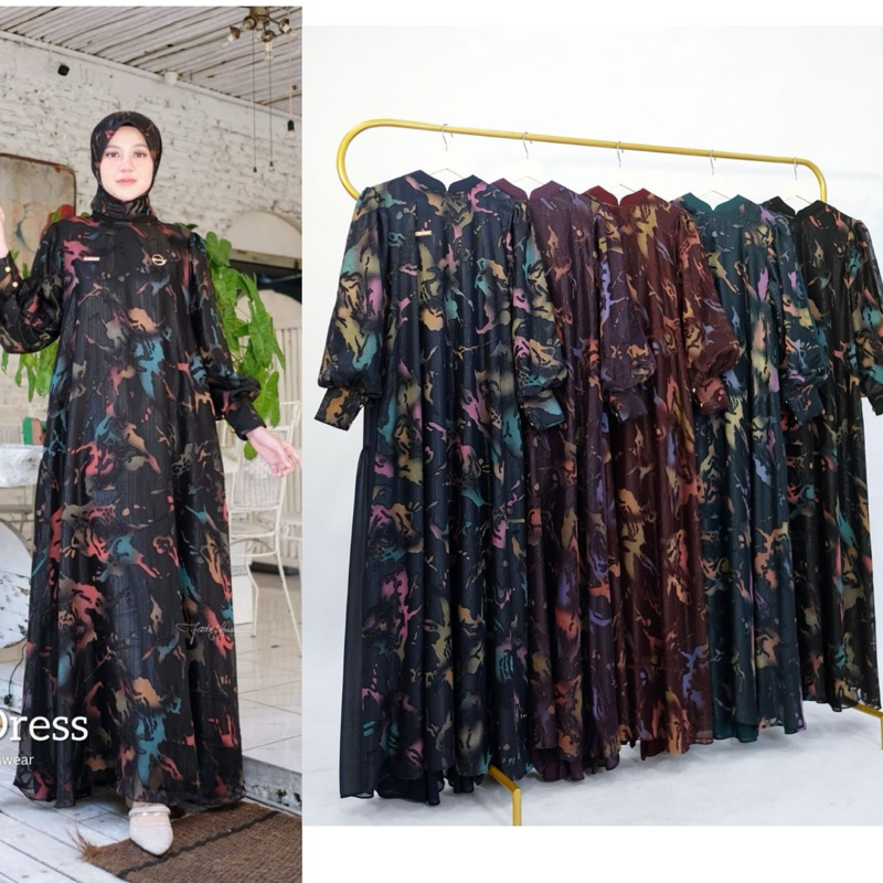 Violette Dress Gamis Fenta House Original Cantik Mewah