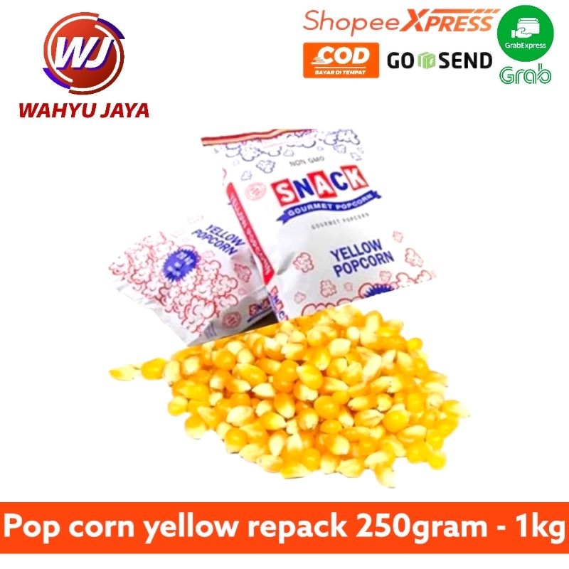 

Pop corn yellow repack 250gram - 1kg/Jagung popcorn 250gr-1kg