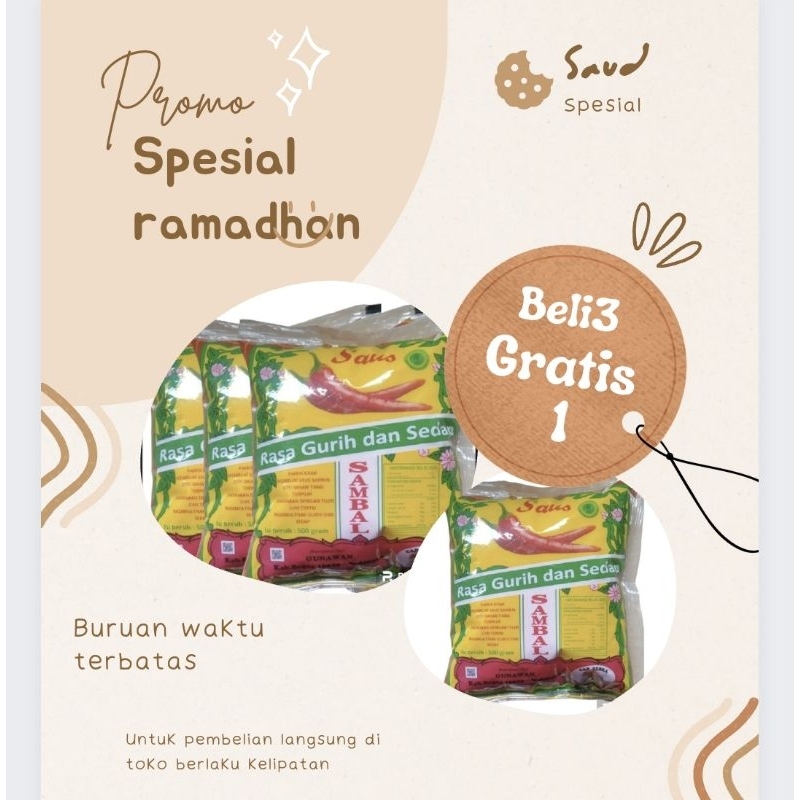 

saus sambal cap zebra 500ml beli 3 gratis 1
