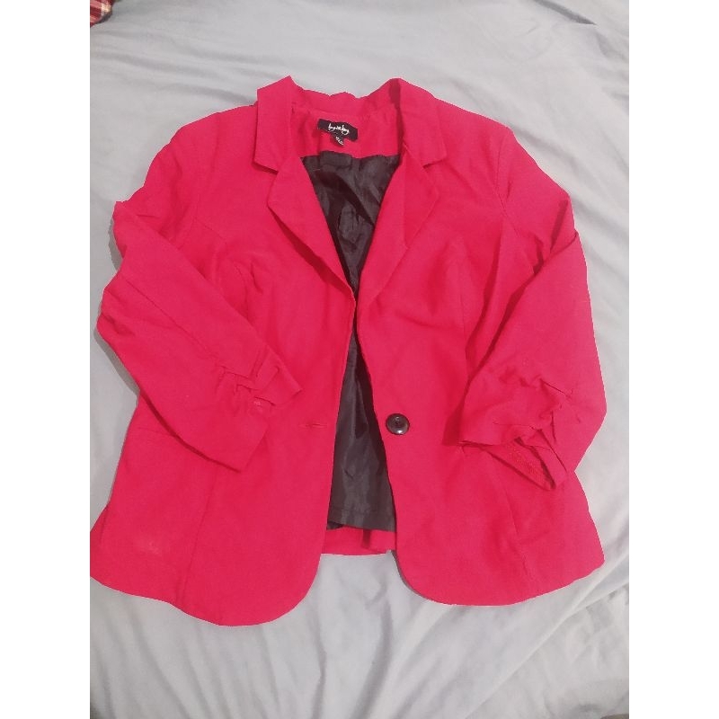 PRELOVED blazer merah cabe