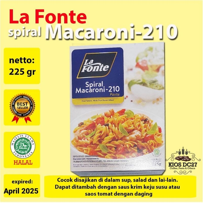 

La Fonte Macaroni/Makaroni Spiral 225gr