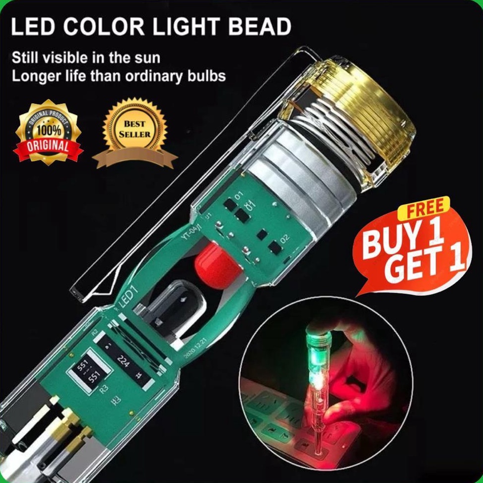 ART S53K Tespen Terbaru Serbaguna 1 Original Produk Tespen Listrik Obeng Listrik Dual LED Cek Kabel 