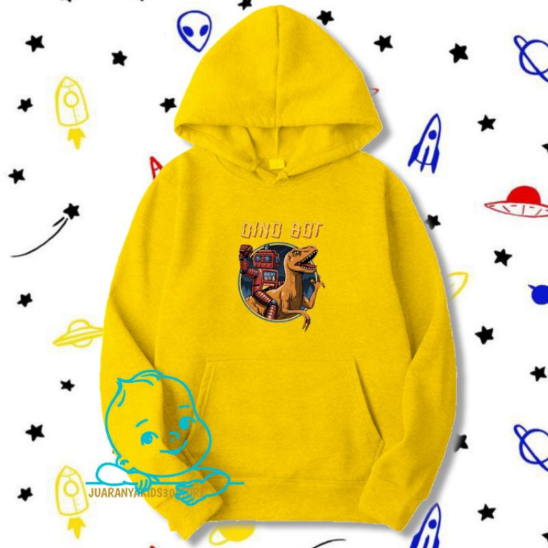 Hoodie anak sweater jumper Dino bot