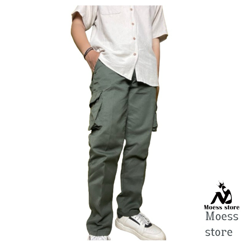 CELANA CARGO PANJANG PRIA JUMBO POLOS KATUN BAHAN AMERICAN DRILL