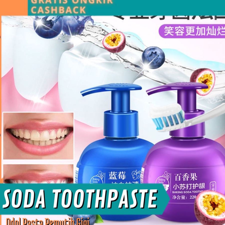 Kilat Odol Pemutih Gigi  Pasta Pemutih Gigi  Baking Soda Removal Whitening Toothpaste Fruit