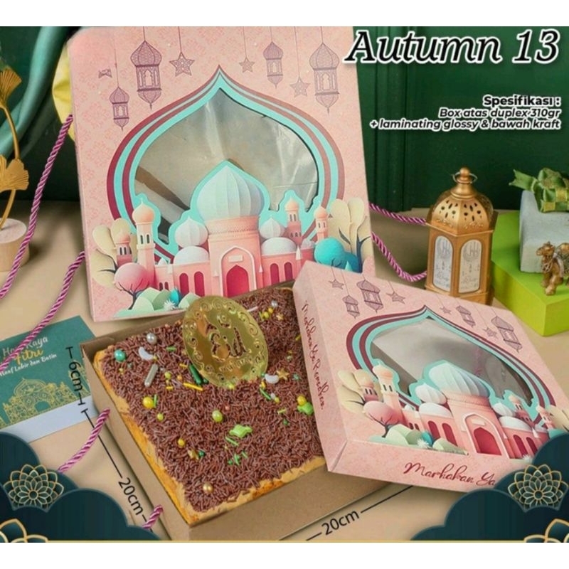 

Box Cake Lebaran Autumn 20x20x6 | Box Marhaban Ya Ramadhan | Box Lebaran Idul Fitri 20x20x6 Box Ramdhan Box Cake Ramadhan Kotak 20x20x6 cm