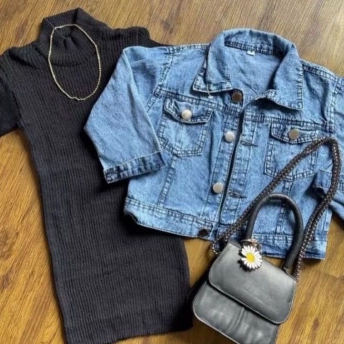 Bonus Jaket Jeans Anak Perempuan  Gamis Anak Set Jeans Viral 18 Tahun