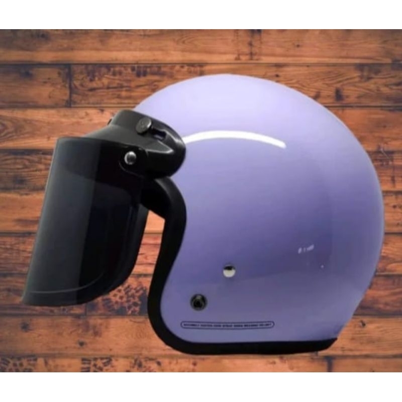 helm bogo helm retro bogo kancing premium busa tebal