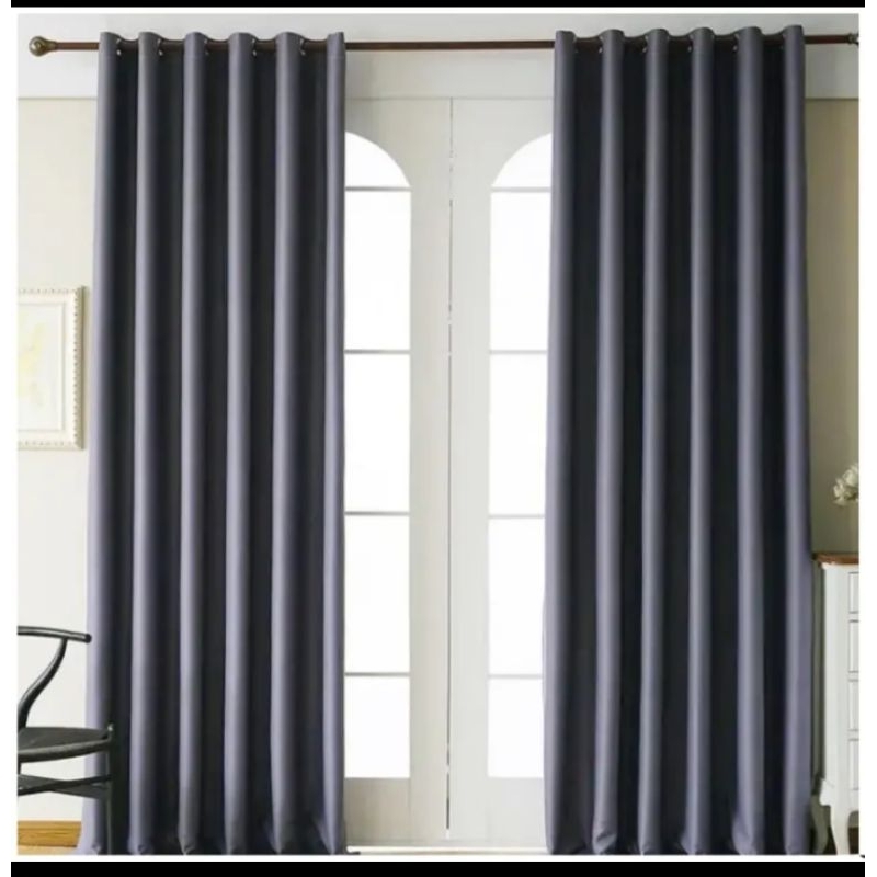 Gorden Jendela Panjang Mewah 2 Meter 250 Gorden Glossy Mewah Gorden Blackout Premium Tebal (Import) 