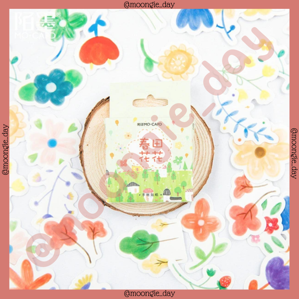 

45 PCS/BOX STIKER KERTAS TEMA GREEN WATERCOLOR FLOWER BUNGA DRAWING FOREST TREE POHON BULLET JURNAL JOURNAL DIY DIARY SCRAPBOOK MURAH LUCU KAWAI STICKERS POLAROID DECO