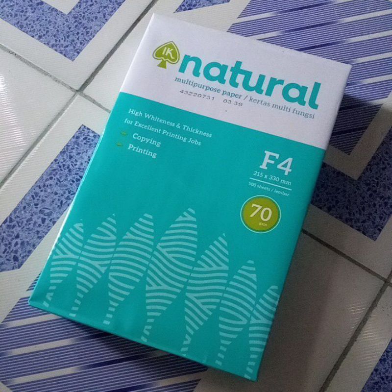 

KERTAS HVS UKURAN F4/70 gsm