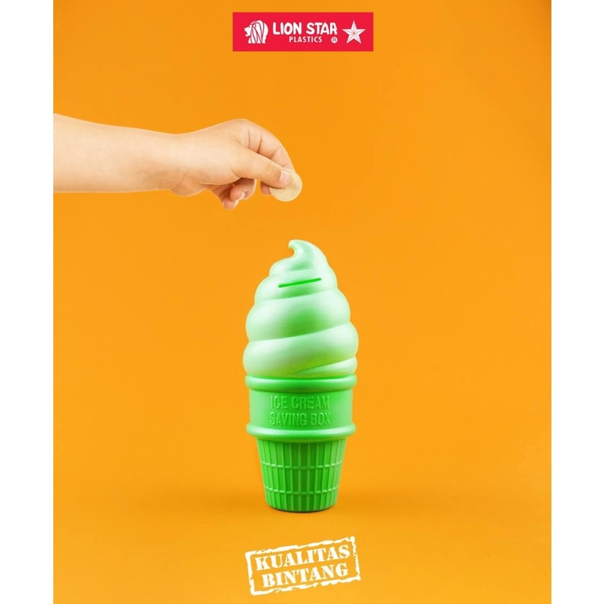 el Terkini Lion Star Celengan Bentuk Ice Cream Es Krim Lucu Nabung Menabung SV8 Saving Box Ice Cream PLASTIK BYQ