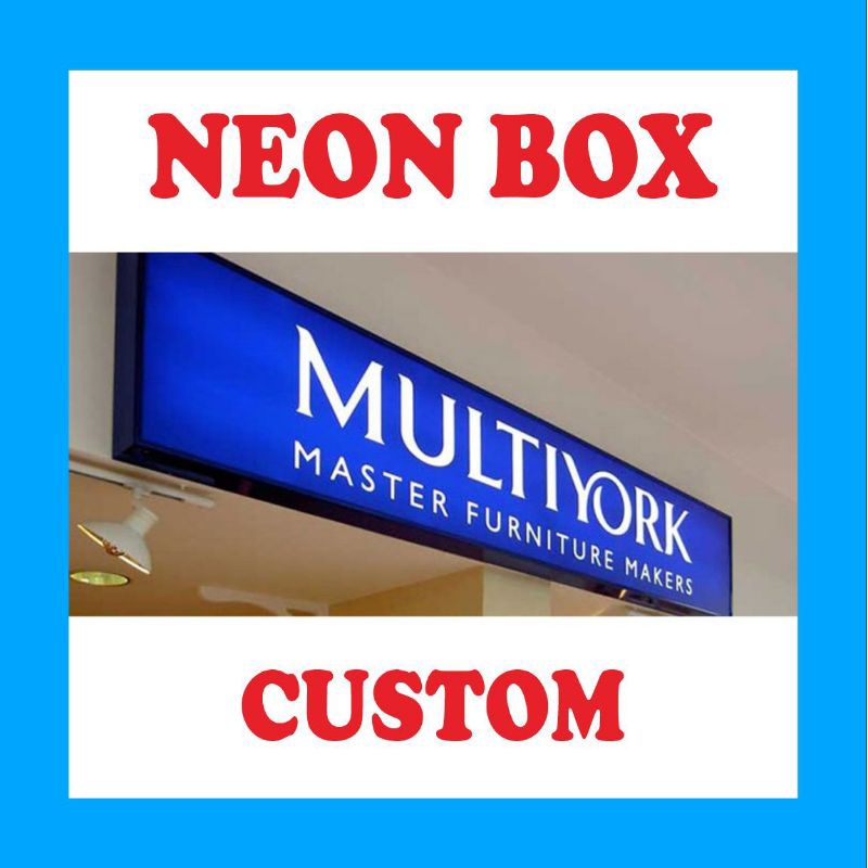 NEON BOX NEONBOX CUSTOM 2 SISI DUA SISI AKRILIK BULAT / PERSEGI