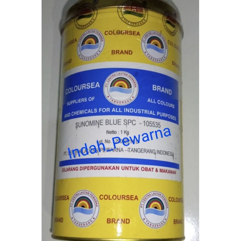 Pewarna sabun biru/sunomine blue spc-105535/larut dlm air berat 1kg merek coloursea
