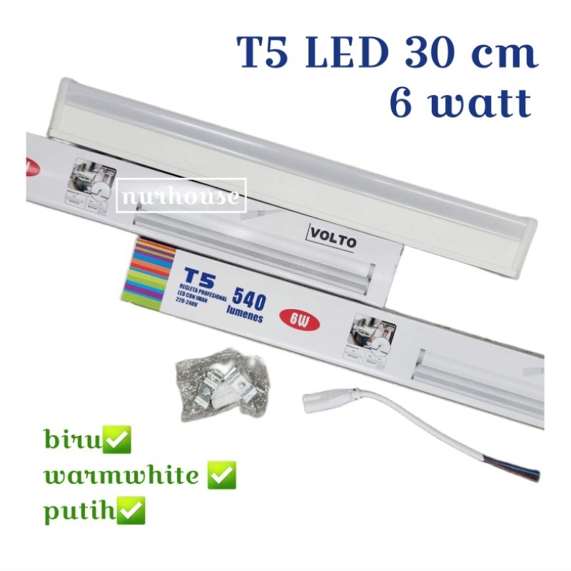 lampu neon led T5 lampu etalase 30 cm 6 watt