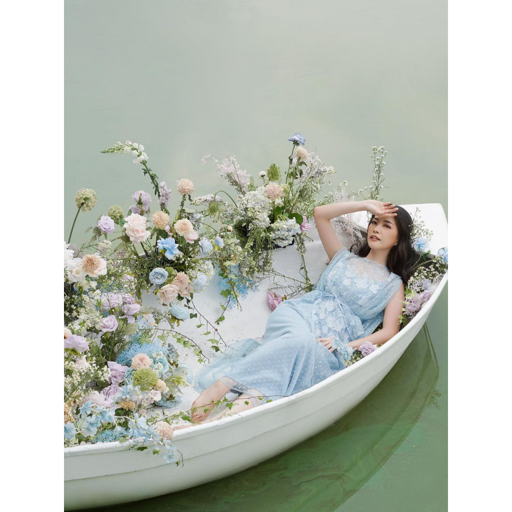 Sewa Baju Dress / Sewa Baju Kondangan / Sewa Baju Wisuda Baby Blue