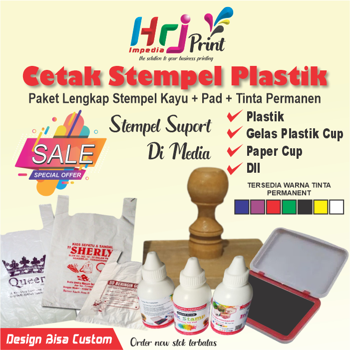 Cetak Stempel Plastik Tinta Permanen | Cetak Stempel Plastik Custom
