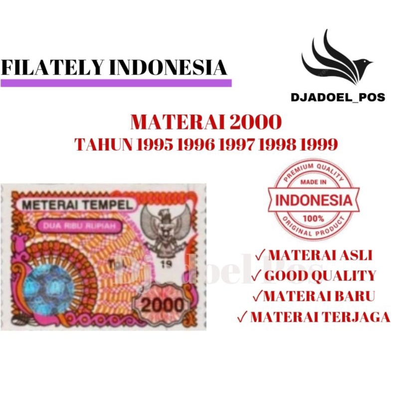 

MATERAI 2000 TAHUN 1995 1996 1997 1998 1999