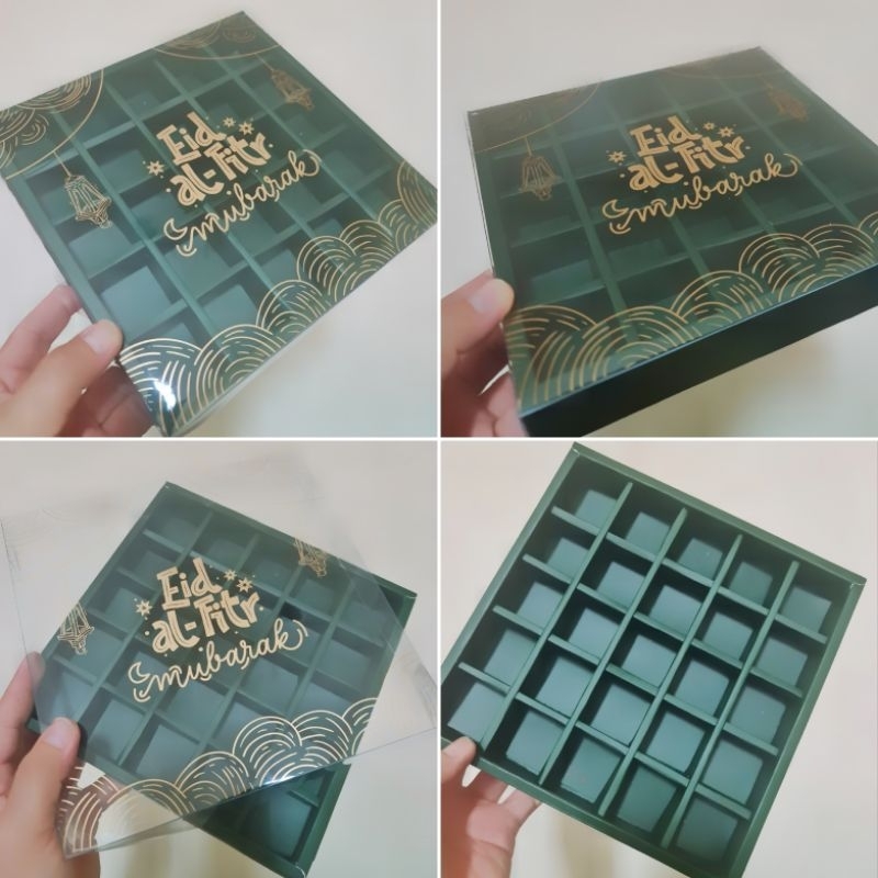 

Dus Mika Idul Fitri Nastar Sekat 25 uk. 3.5x3.5x3.5 cm " Eid al Fitr " Hijau Tua ( 1 pack isi 5 pcs dus )