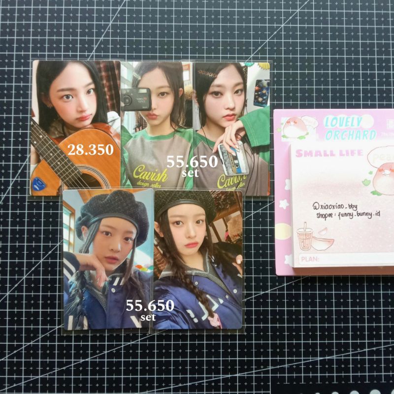 [ready stock] Official Photocard Newjeans Bunnies Camp Photocard Set Minji Haerin Hanni