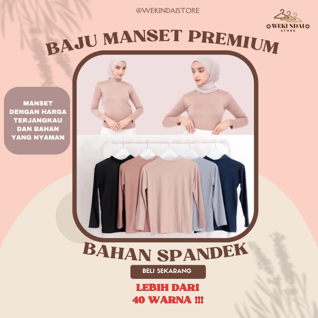 MANSET PREMIUM  SPANDEK / Manset / Manset lengan panjang/Baju Manset Muslimah/Manset Jumbo/Manset Le