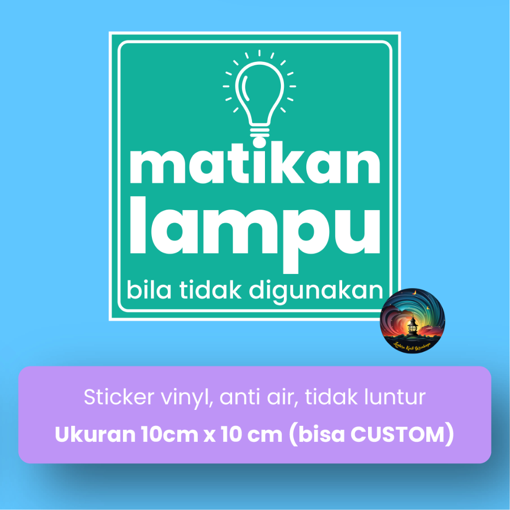 

Sticker Stiker Matikan Lampu