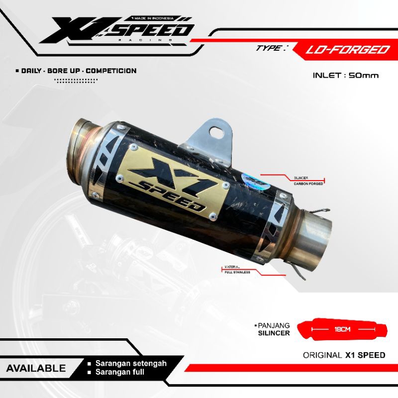 TERLARIS Slinser only Selincer Bulat kerucut Carbon Forged inlet 50 original X1 Speed