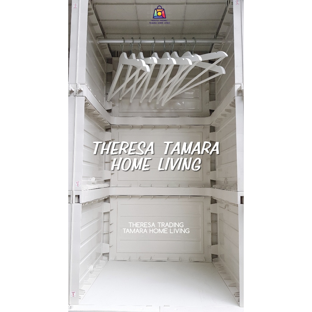 RB LEMARI NAPOLLY 5412 GANTUNGAN 4 PINTU BESAR 4 PINTU KECIL + 3 LACI BAWAH + KUNCI LEMARI