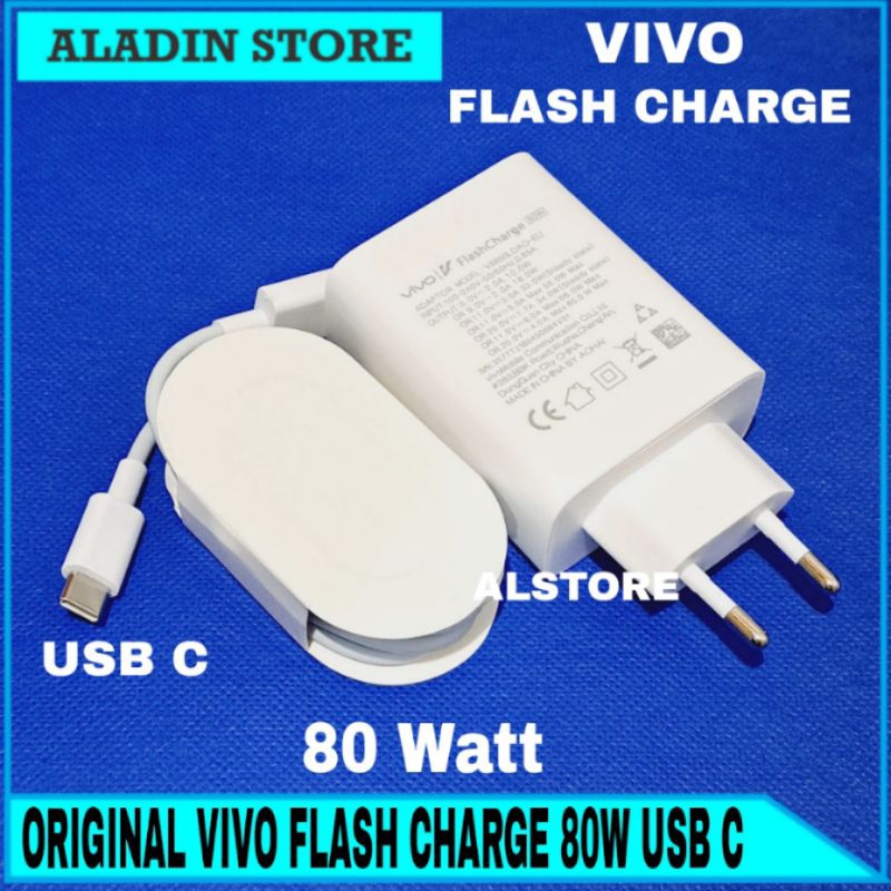 Charger Vivo X80 X80 Pro T1 Pro 5G ORIGINAL Flash Charge USB C 80 Watt