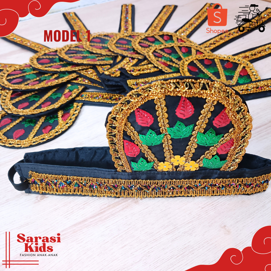 RB Topi aceh laki anak dan dewasa topi saman perempuan atribut tari aceh topi bungong jeumpa topi