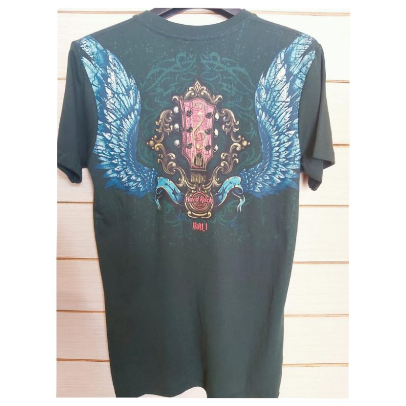 Baju Hard Rock Cafe Bali Black Wing Guitar