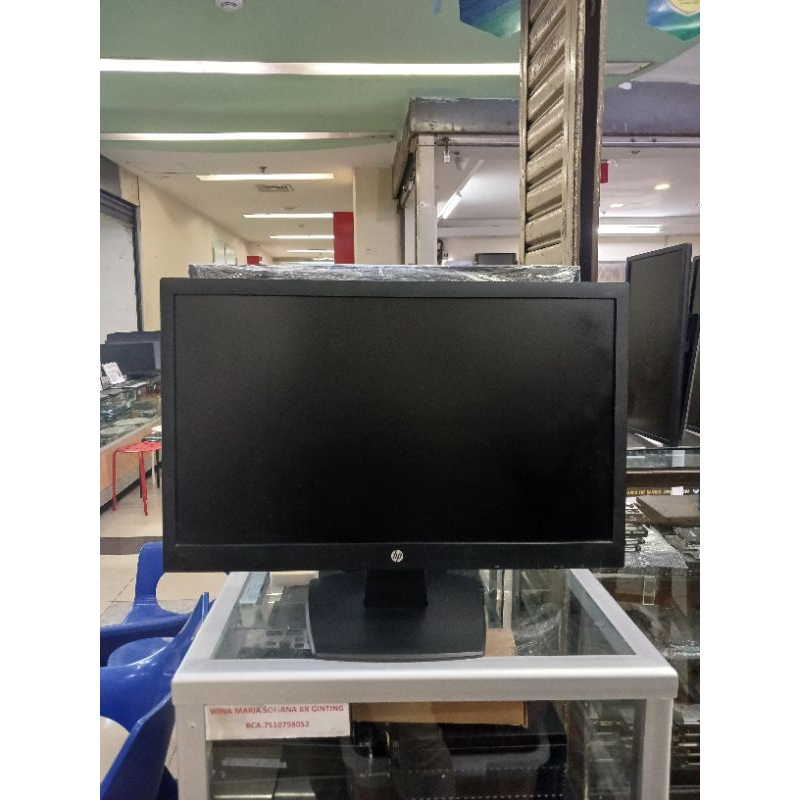 MONITOR HP V223 LAYAR 22 INCH LENGKAP KABEL POWER ORIGINAL DAN KABEL VGA