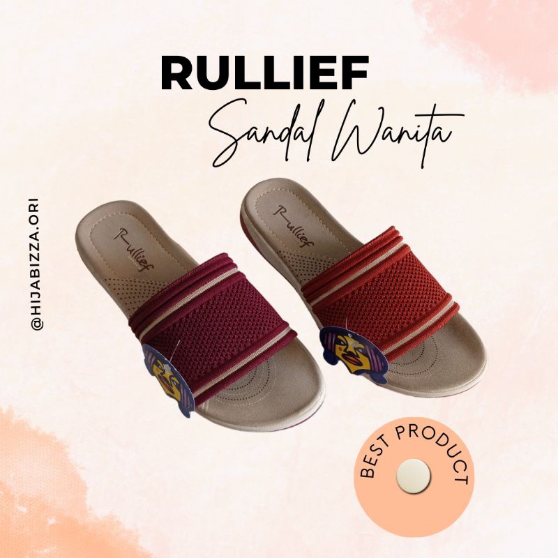 SANDA WANITA RULLIEF SLIP ON SOL TIPIS FKT239