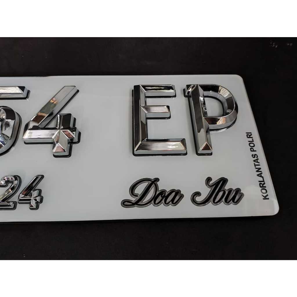 Plat Nomor Mobil Timbul Mewah segi lima